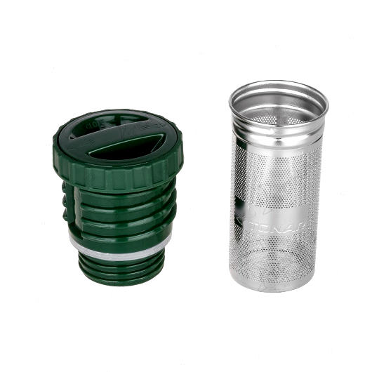 термос (hs.tm-058-g) 1200ml с ситечком зеленый (2 крышки-кружки) tonar
