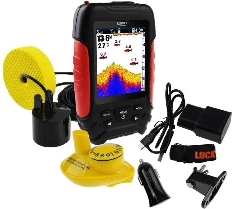 ручной эхолот lucky fl168lic-wt hand-held fishing sonar