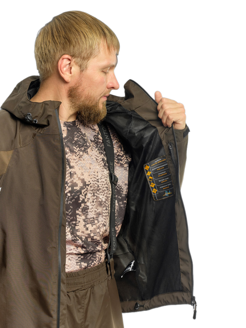 костюм storm, размер 56-58, рост 182-188, цвет основа d.brown 22\ отделка l.brown 21, демисезонный