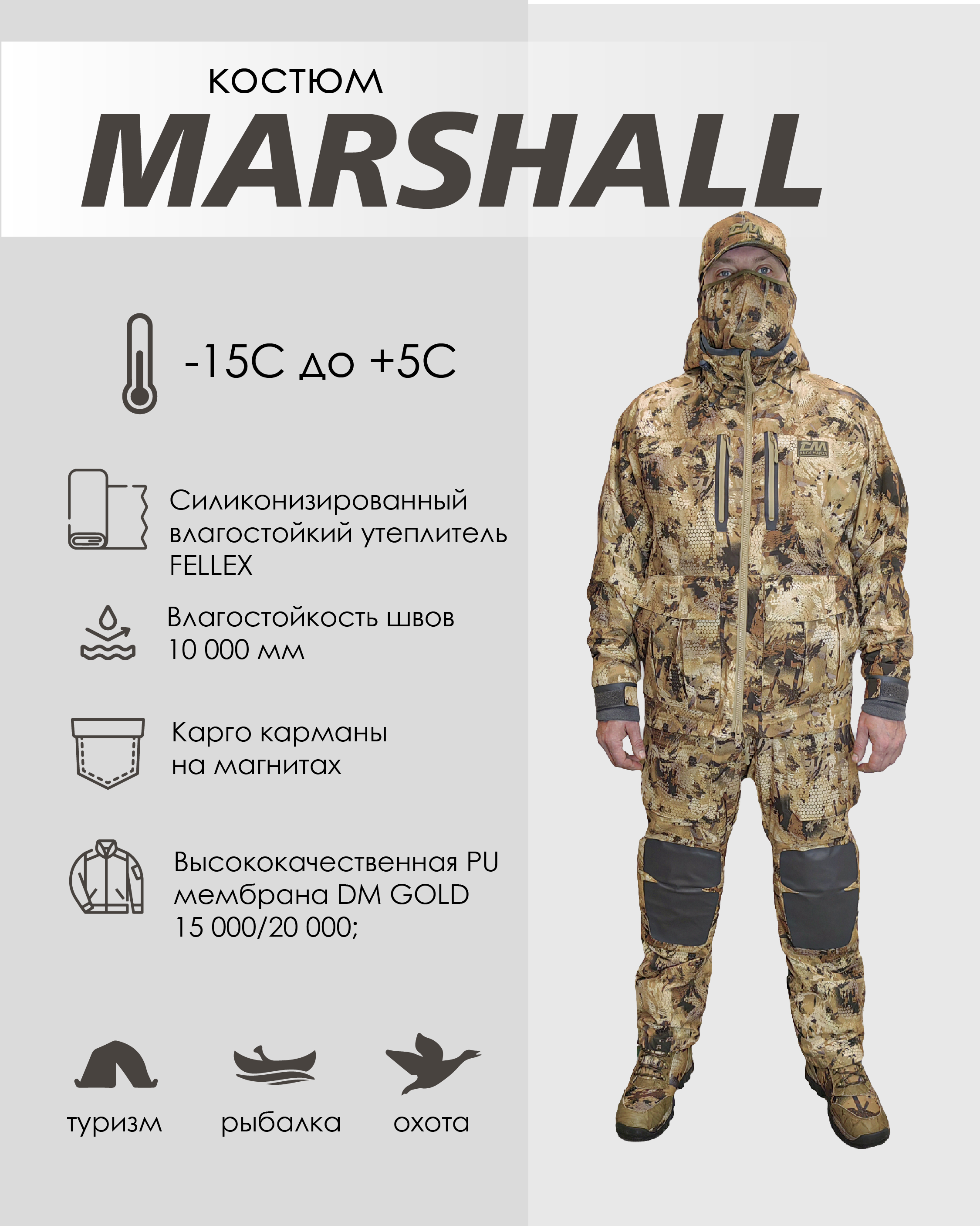 костюм непромокаемый duck mania "marshall" c3020-comb-48-170