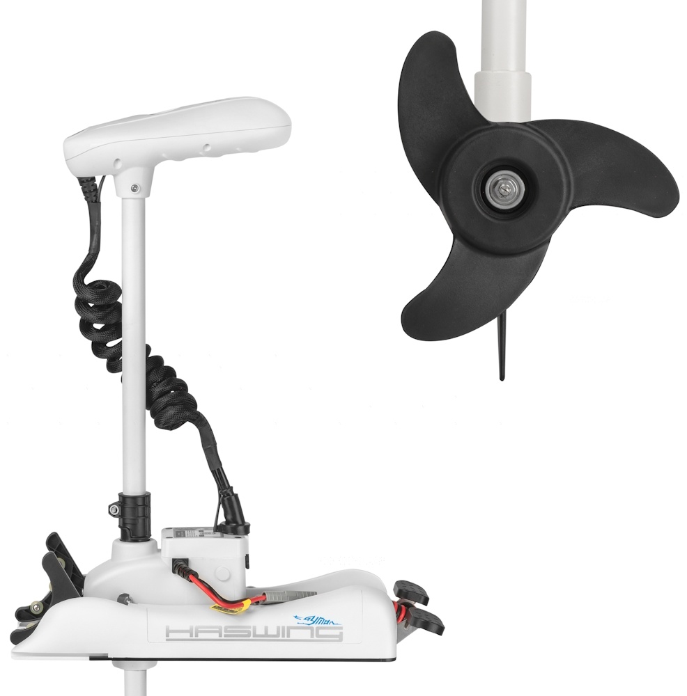 лодочный gps-электромотор с дистанционным управлением haswing cayman b 80 white