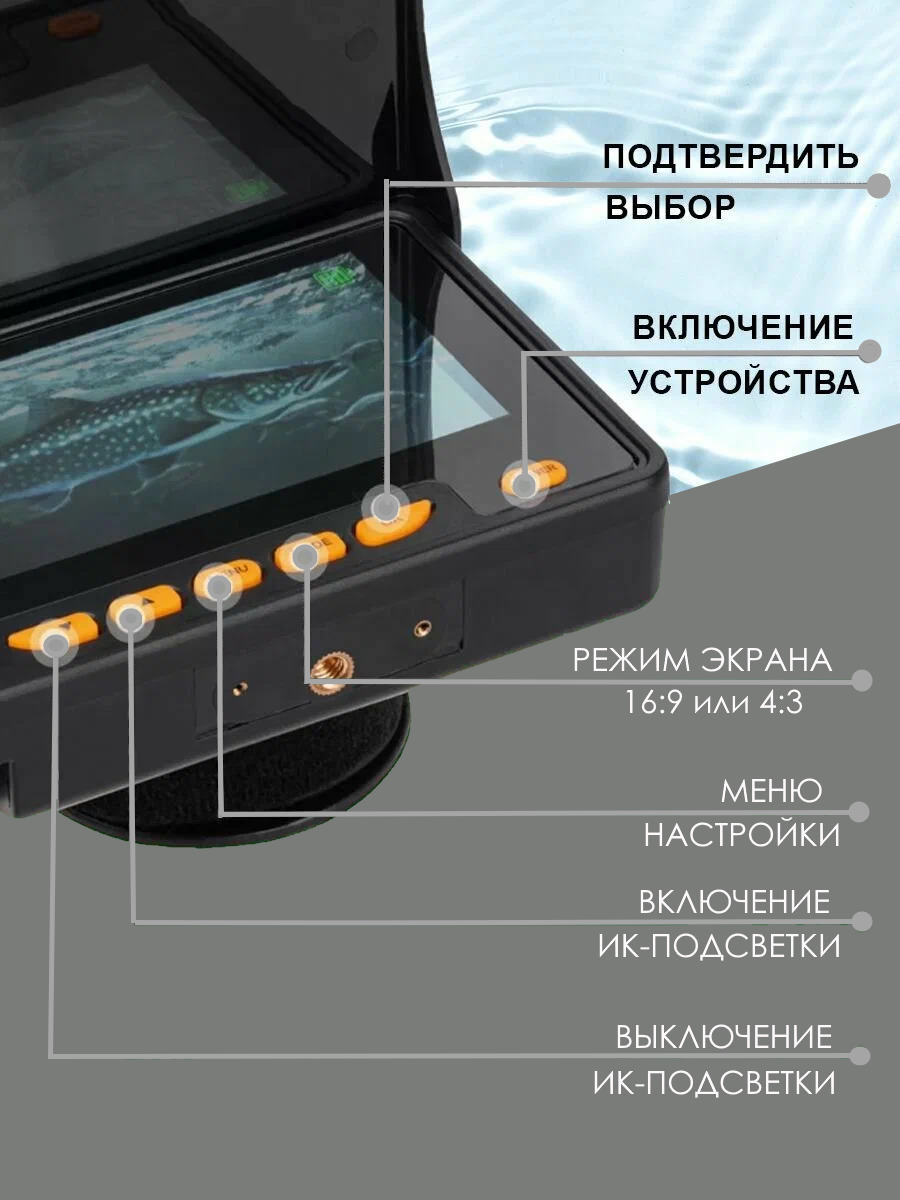 подводная видеокамера для рыбалки (h-pk-f05) helios