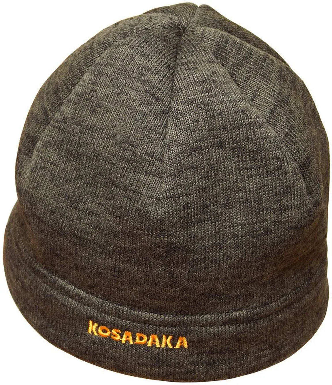 шапка "universal" вязанная коричн / мех меланж un-knitt-br