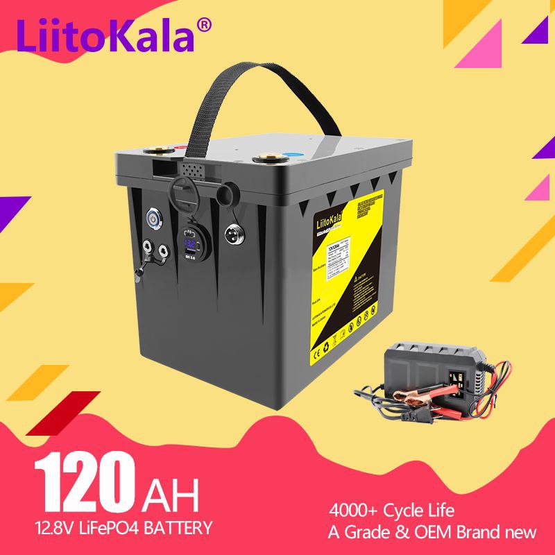 аккумулятор liitokala dc-12v 120ah lifepo4